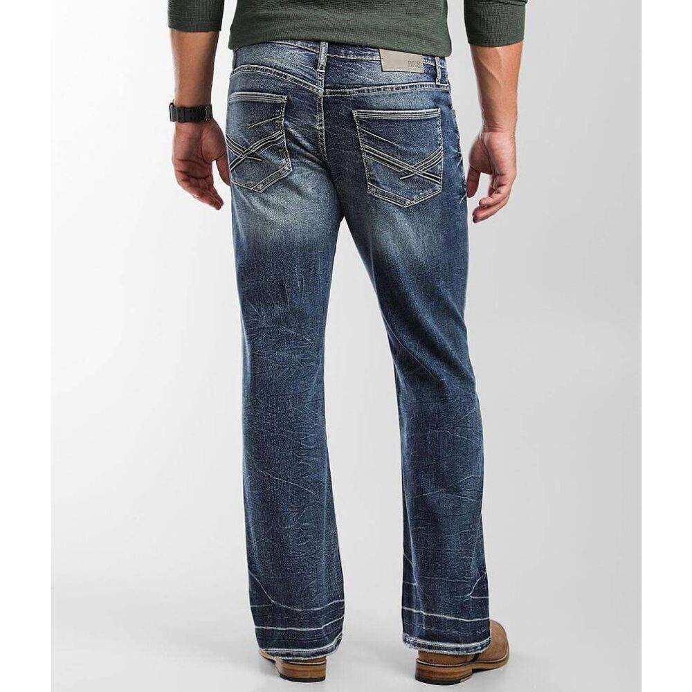 BKE Jake Bootcut Jeans Thompsons 34x34 Buckle Moto Denim